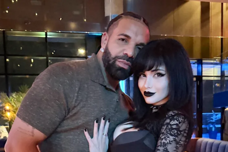 Drake w goth stylu z Pinkchyu w FOMO